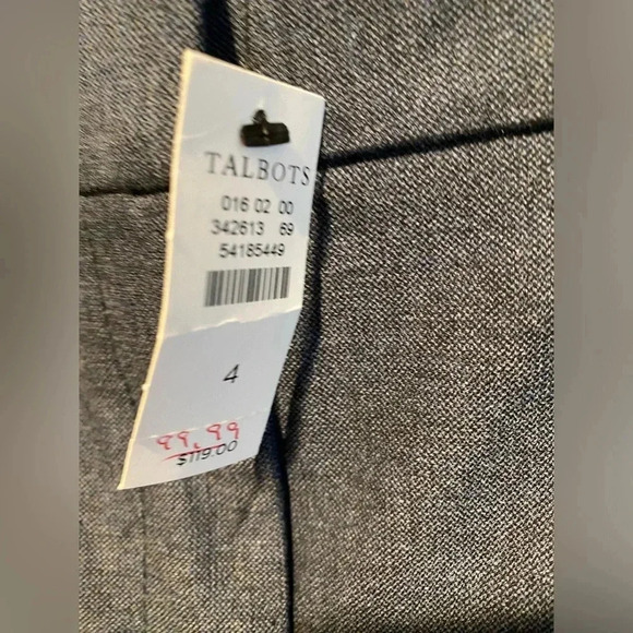 Talbots Luxe‎ Stretch Slim Leg Career Trousers Polished Denim Navy Women’s 4 NEW - Picture 3 of 11
